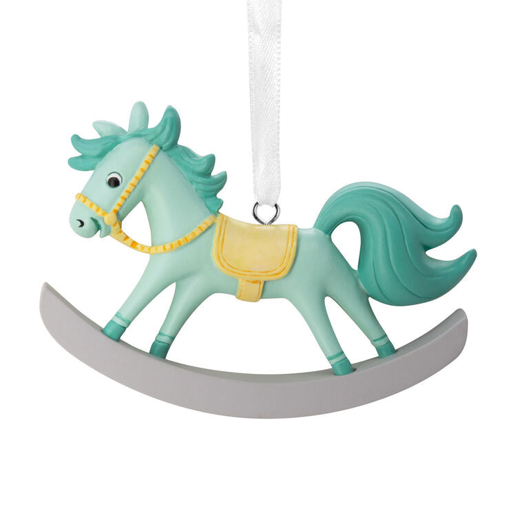 Baby Boy's First Christmas Rocking Horse 2025 Hallmark Ornament