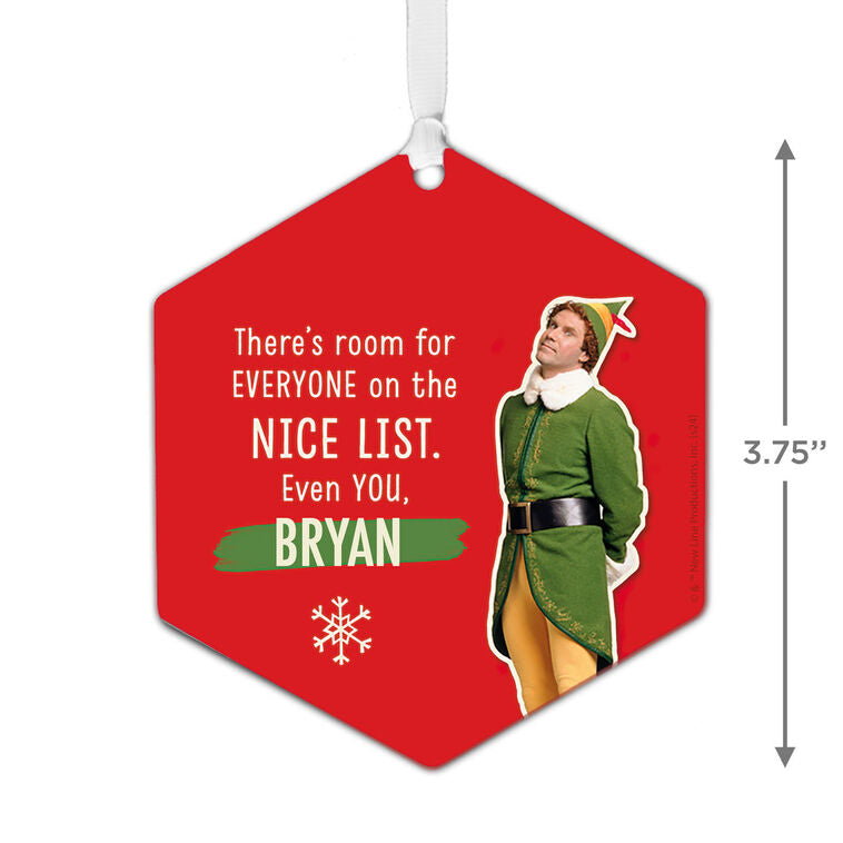 Hallmark Elf Metal Personalized Ornament, Custom Text