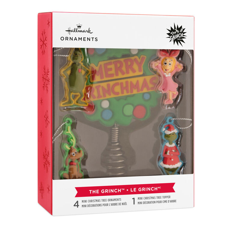 Mini Dr. Seuss's How The Grinch Stole Christmas!™ Hallmark Tree Topper And Ornaments, Set Of 5