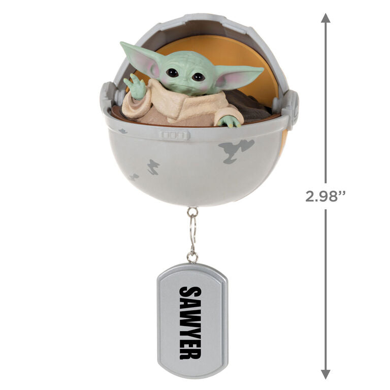 Hallmark Star Wars: The Mandalorian™ Grogu™ In Hovering Pram Personalized Ornament