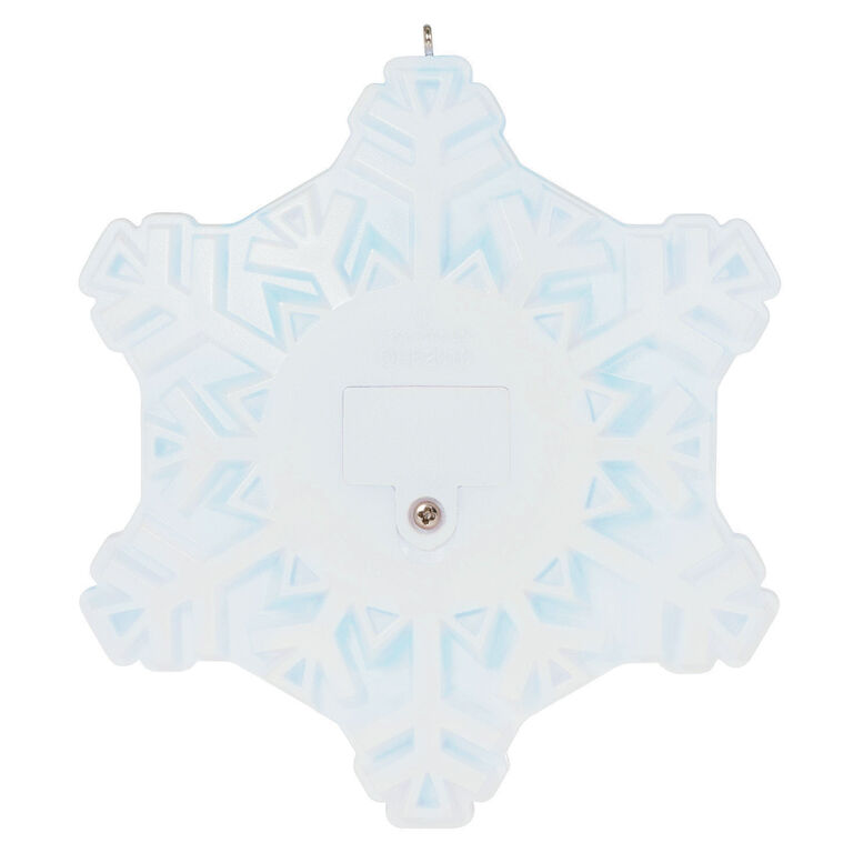 Hallmark Magic Sparkling Snowflake Script Text Personalized Ornament With Light