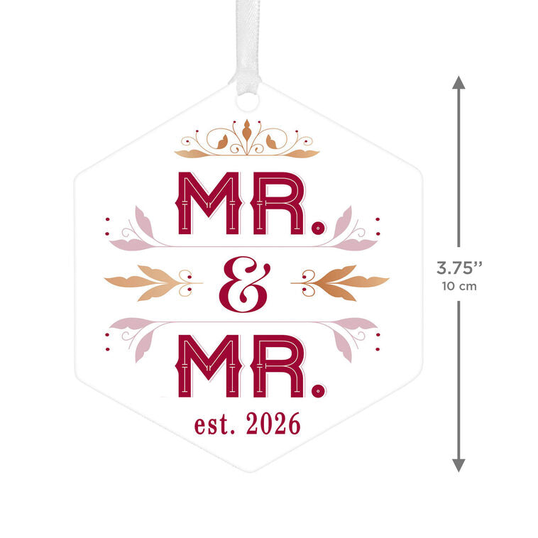 Hallmark Mr. & Mr. Metal Personalized Ornament, Custom Text