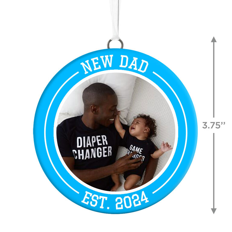Hallmark New Dad Personalized Text And Photo Ceramic Ornament