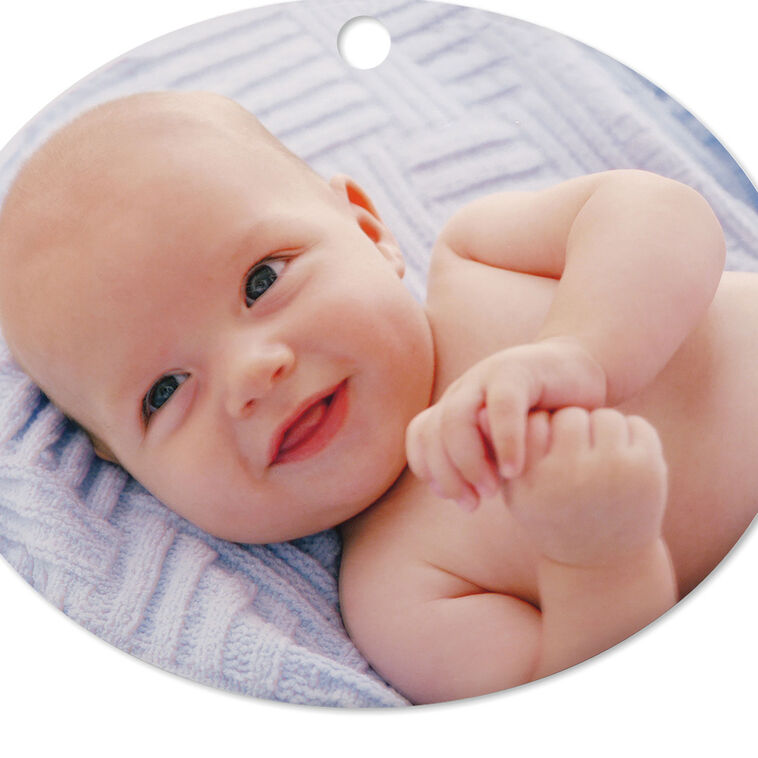 Hallmark Horizontal Oval Metal Personalized Ornament, Custom Photo