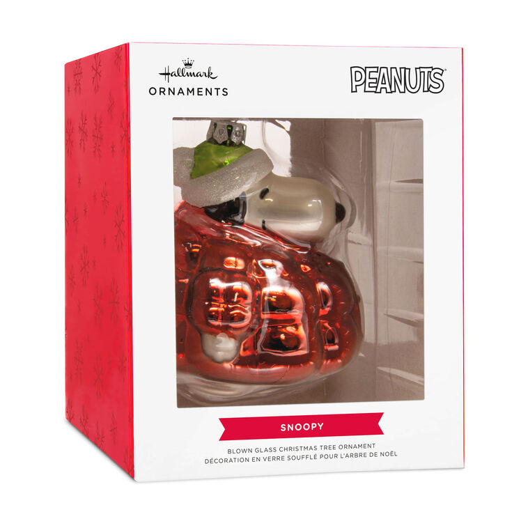 Peanuts® Snoopy In Puffer Coat Blown Glass Hallmark Ornament