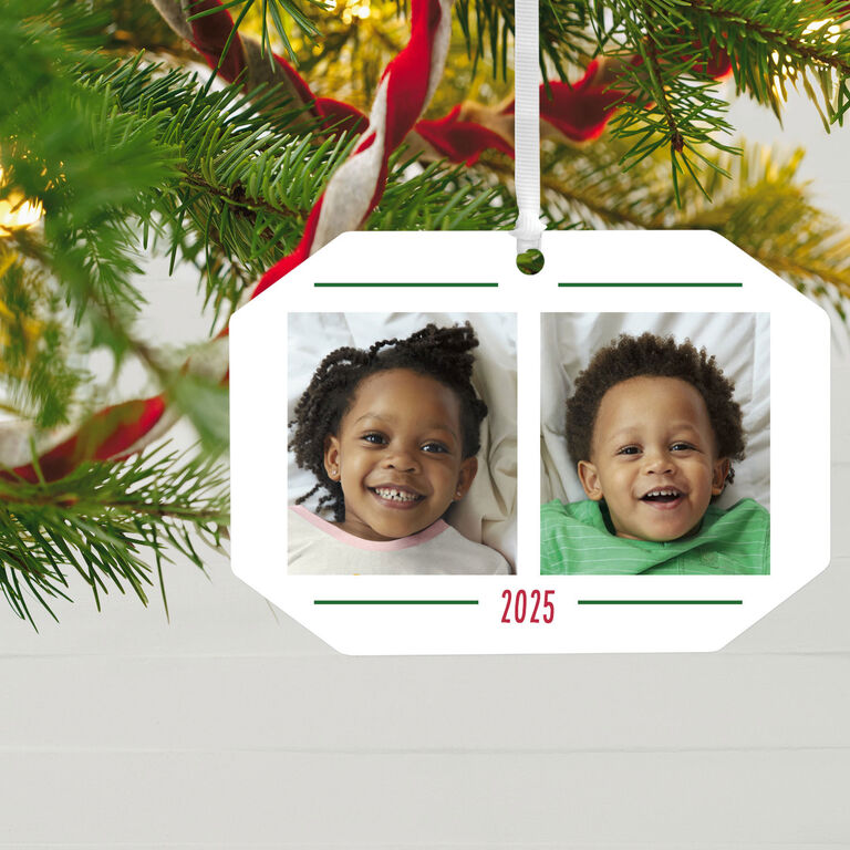 Hallmark Two-Photo Personalized Text And Photo Metal Ornament