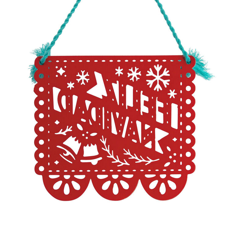 Vida Papel Picado Metal Hallmark Ornament