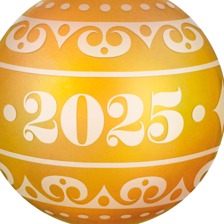 Hallmark Christmas Commemorative 2025 Ball Glass Ornament