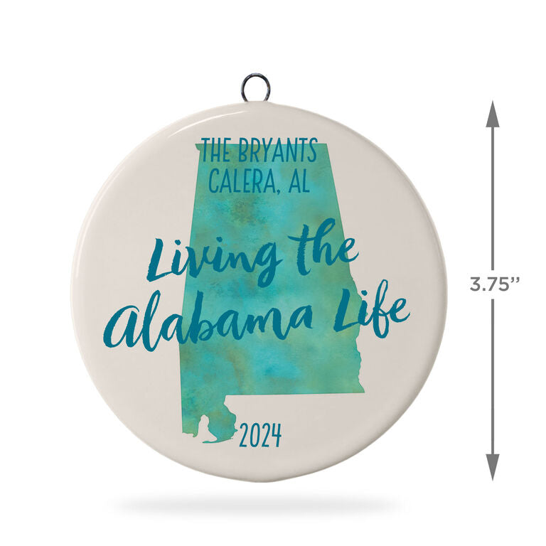 Hallmark Alabama Personalized State Ornament