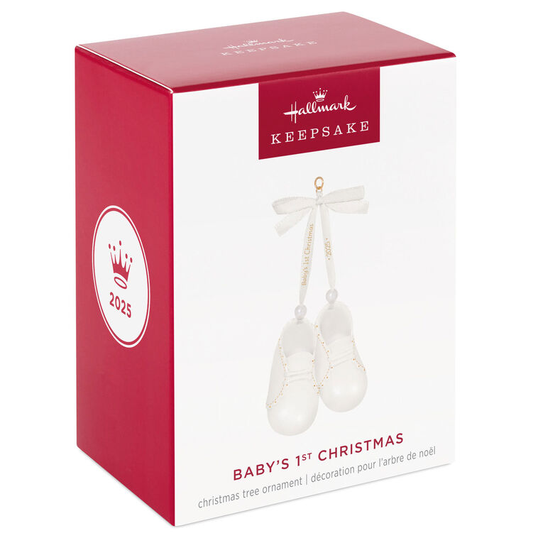Hallmark Baby's 1st Christmas Baby Booties 2025 Porcelain Ornament