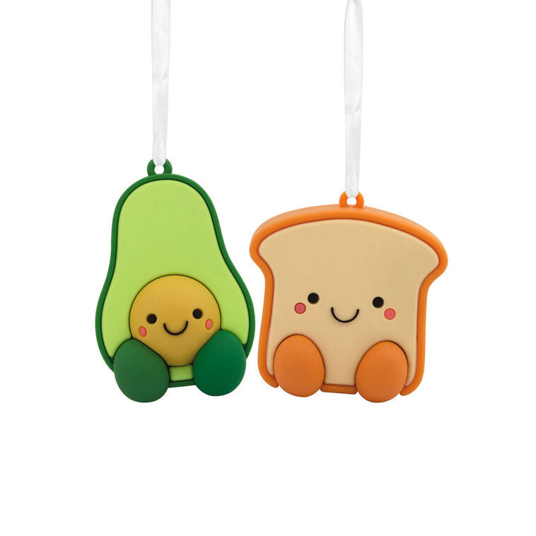  Better Together Avocado And Toast Magnetic Hallmark Ornaments, Set Of 2