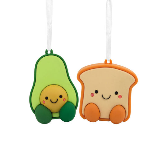  Better Together Avocado And Toast Magnetic Hallmark Ornaments, Set Of 2