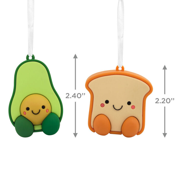  Better Together Avocado And Toast Magnetic Hallmark Ornaments, Set Of 2