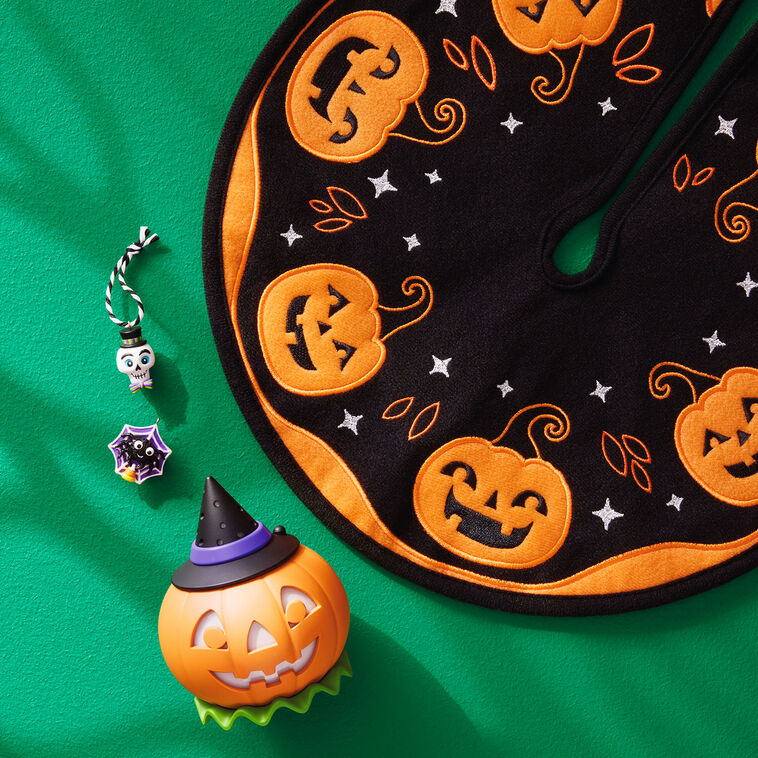 Hallmark Mini Halloween Time Fabric Tree Skirt, 12"