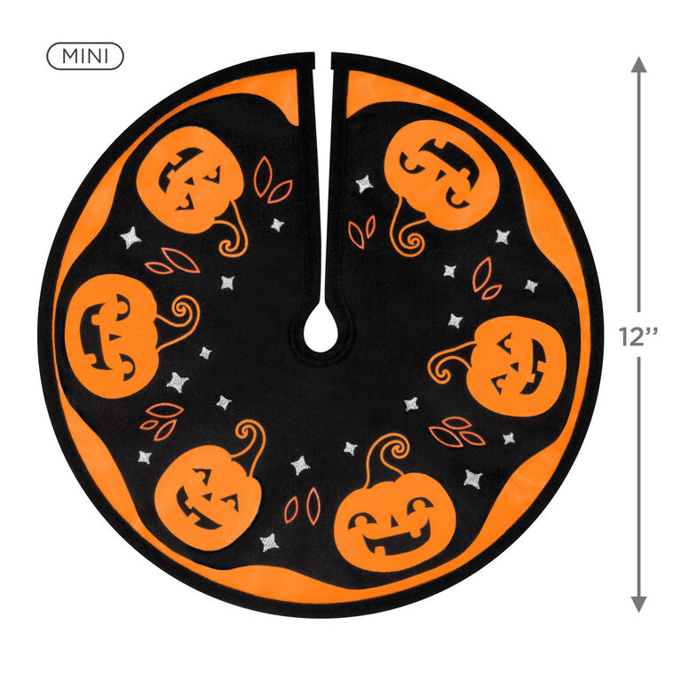 Hallmark Mini Halloween Time Fabric Tree Skirt, 12"