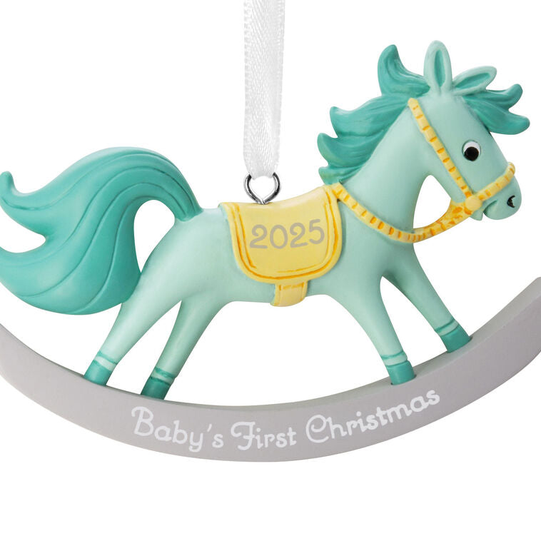  Baby Boy's First Christmas Rocking Horse 2025 Hallmark Ornament