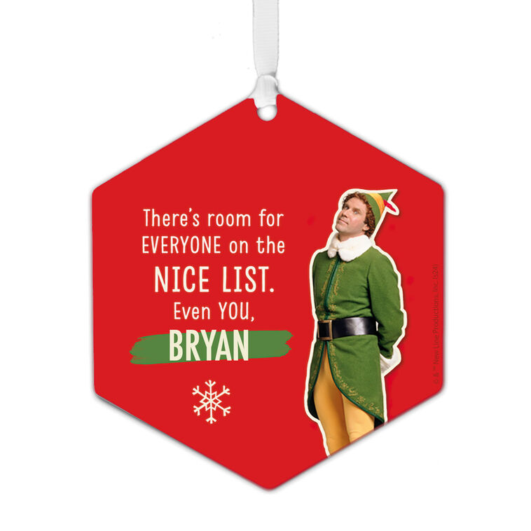 Hallmark Elf Metal Personalized Ornament, Custom Text