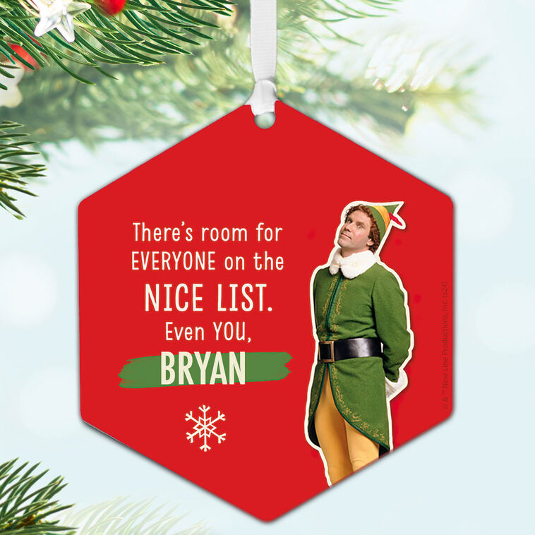 Hallmark Elf Metal Personalized Ornament, Custom Text