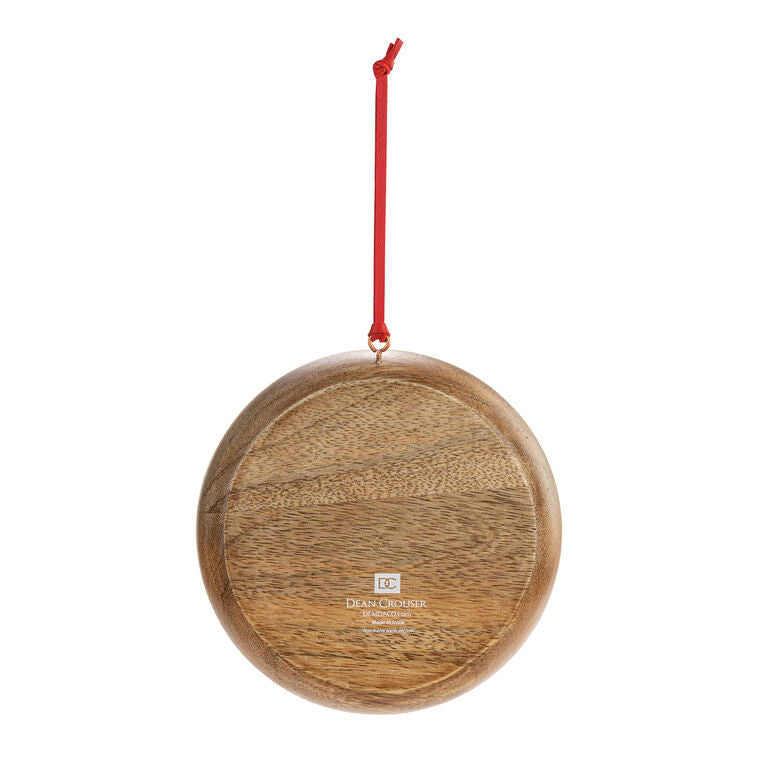  Cardinals On Light String Wood Ornament
