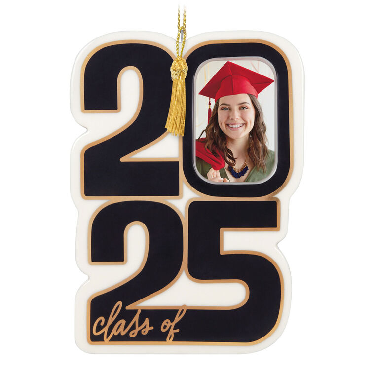 Hallmark Class Of 2025 Porcelain Personalized Ornament, Custom Photo