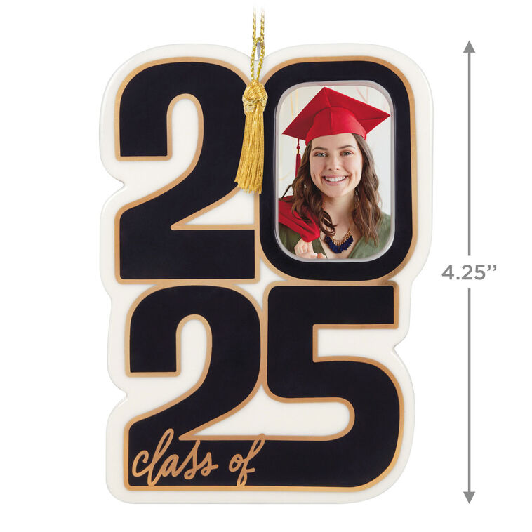 Hallmark Class Of 2025 Porcelain Personalized Ornament, Custom Photo