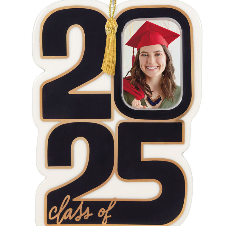 Hallmark Class Of 2025 Porcelain Personalized Ornament, Custom Photo
