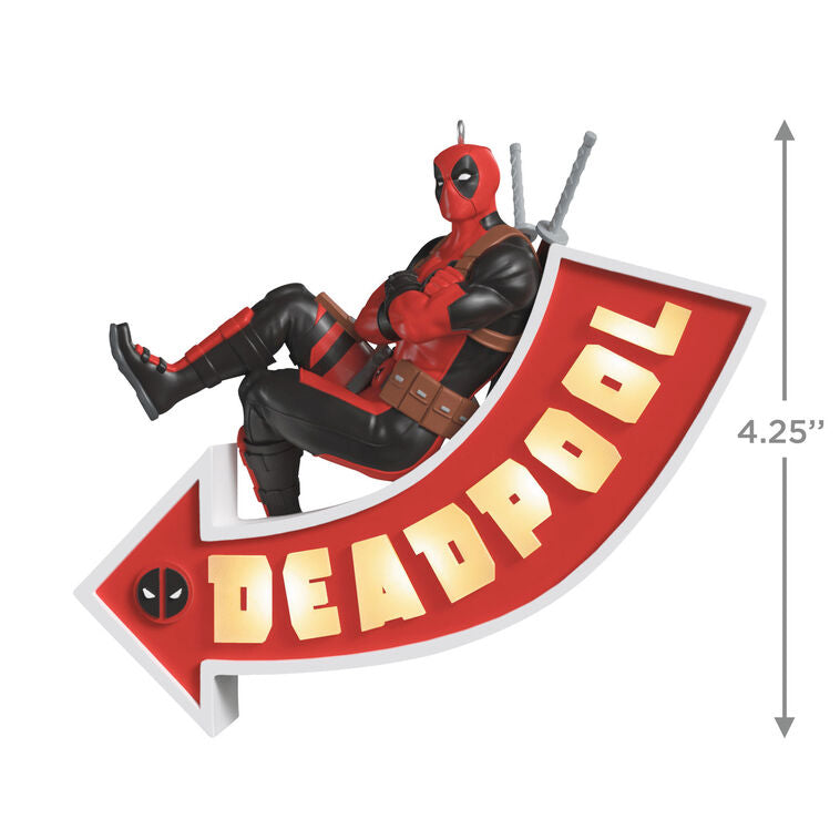 Hallmark Marvel Deadpool It's A Sign! Ornament With Light