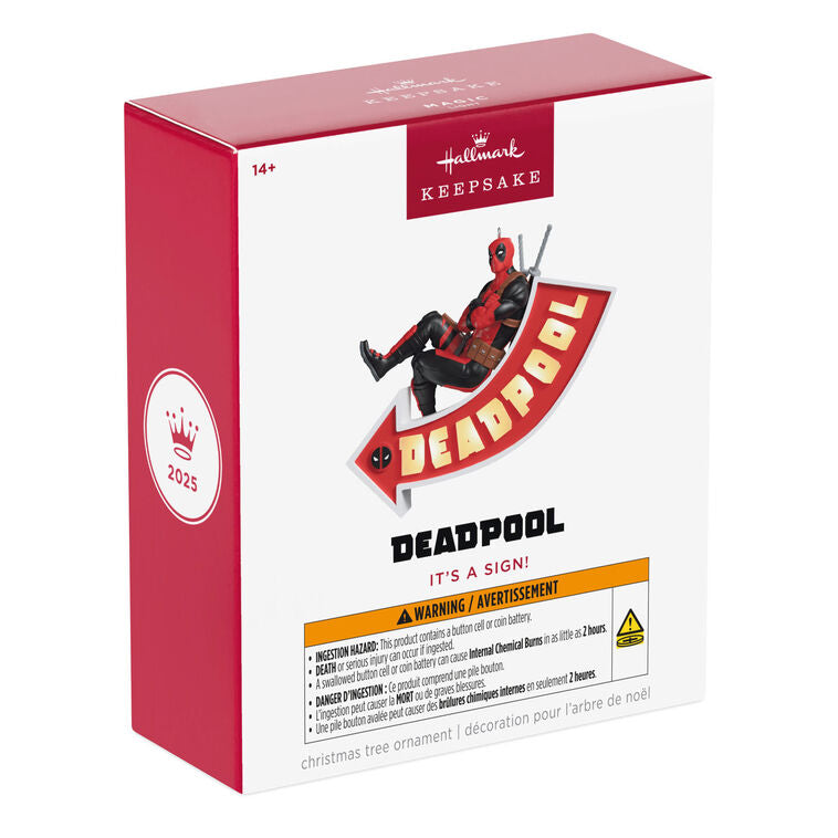 Hallmark Marvel Deadpool It's A Sign! Ornament With Light