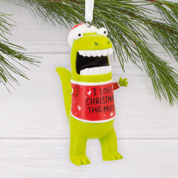  Love Christmas This Much Dinosaur Hallmark Ornament