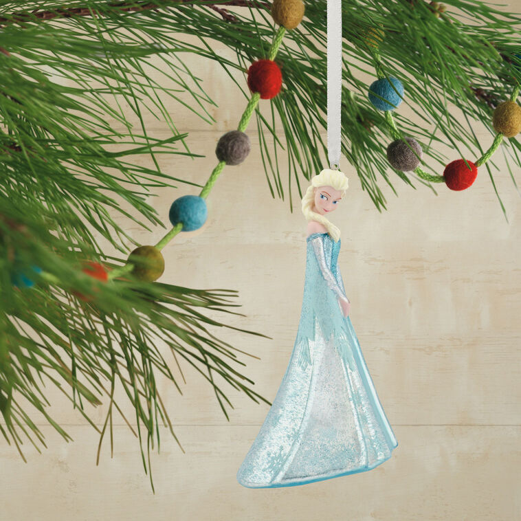  Disney Frozen Elsa Blown Glass Hallmark Ornament