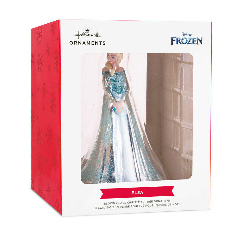  Disney Frozen Elsa Blown Glass Hallmark Ornament