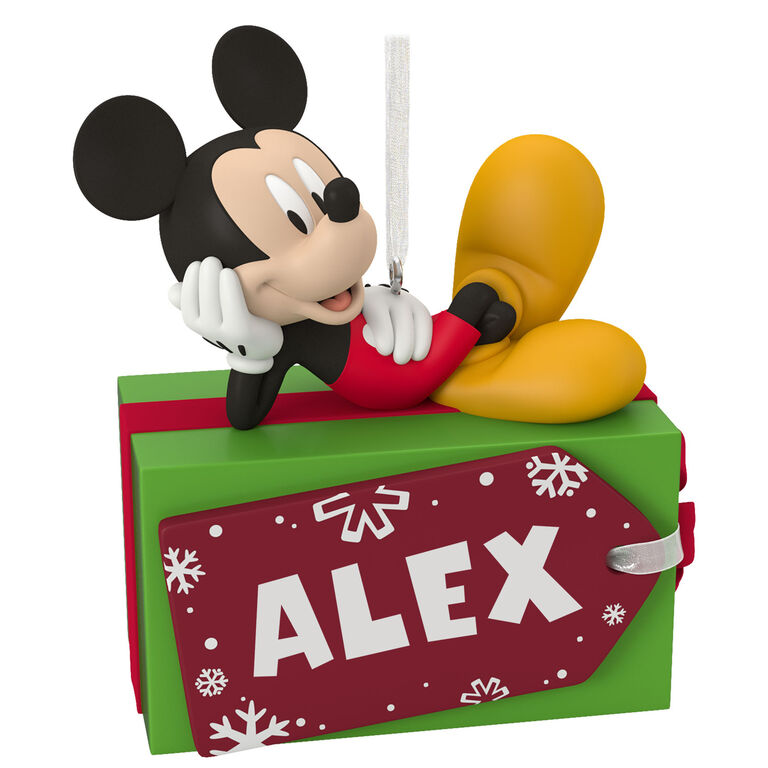 Hallmark Disney Mickey Mouse Christmas Present Personalized Ornament