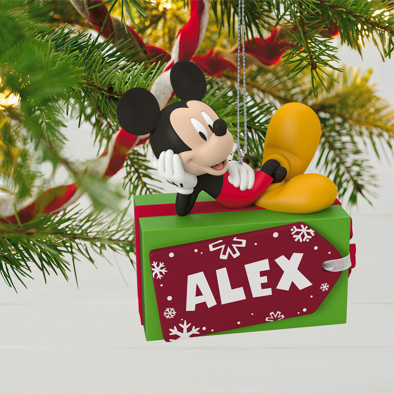 Hallmark Disney Mickey Mouse Christmas Present Personalized Ornament