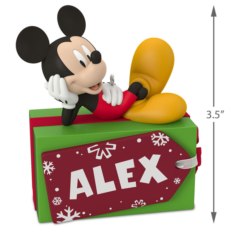 Hallmark Disney Mickey Mouse Christmas Present Personalized Ornament