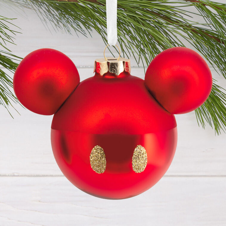  Disney Mickey Mouse Ears Icon Blown Glass Hallmark Ornament