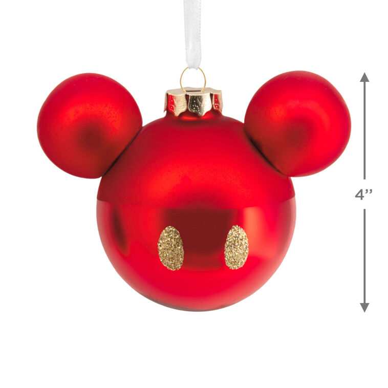  Disney Mickey Mouse Ears Icon Blown Glass Hallmark Ornament