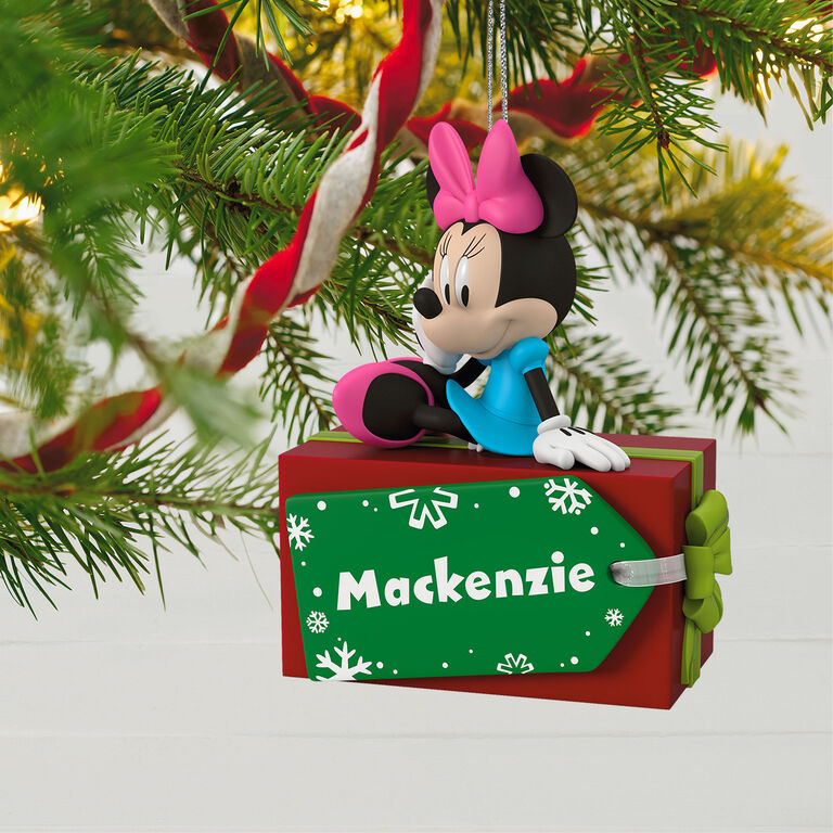 Hallmark Disney Minnie Mouse Christmas Present Personalized Ornament