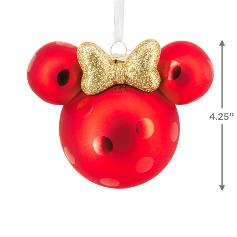  Disney Minnie Mouse Ears Icon Blown Glass Hallmark Ornament