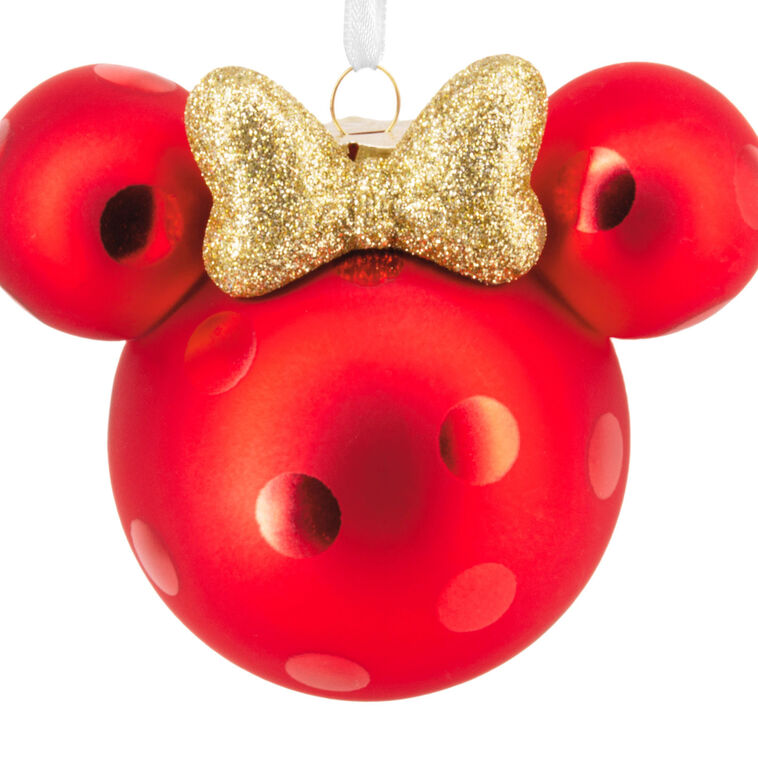  Disney Minnie Mouse Ears Icon Blown Glass Hallmark Ornament