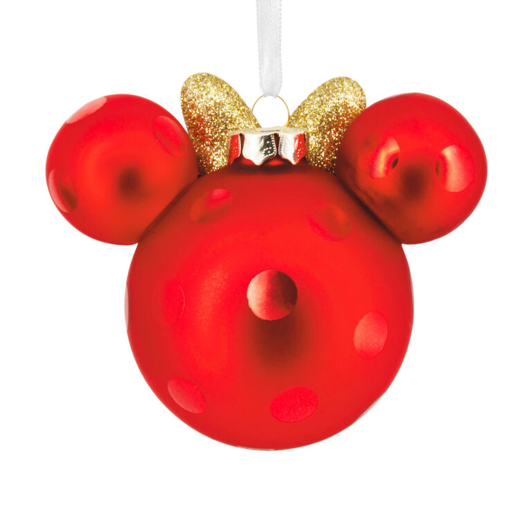  Disney Minnie Mouse Ears Icon Blown Glass Hallmark Ornament