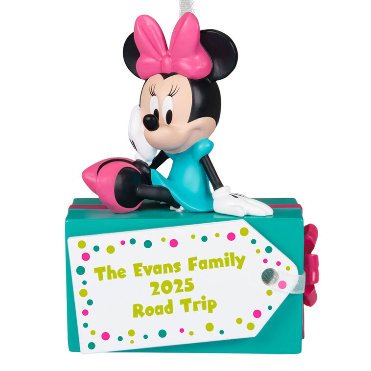 Hallmark Disney Minnie Mouse Christmas Present Personalized Ornament, Custom Text