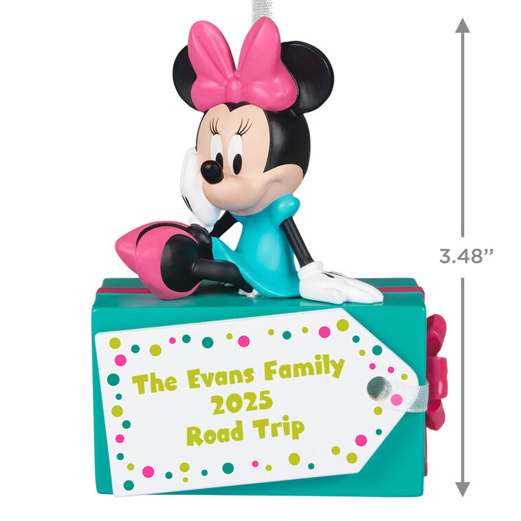 Hallmark Disney Minnie Mouse Christmas Present Personalized Ornament, Custom Text