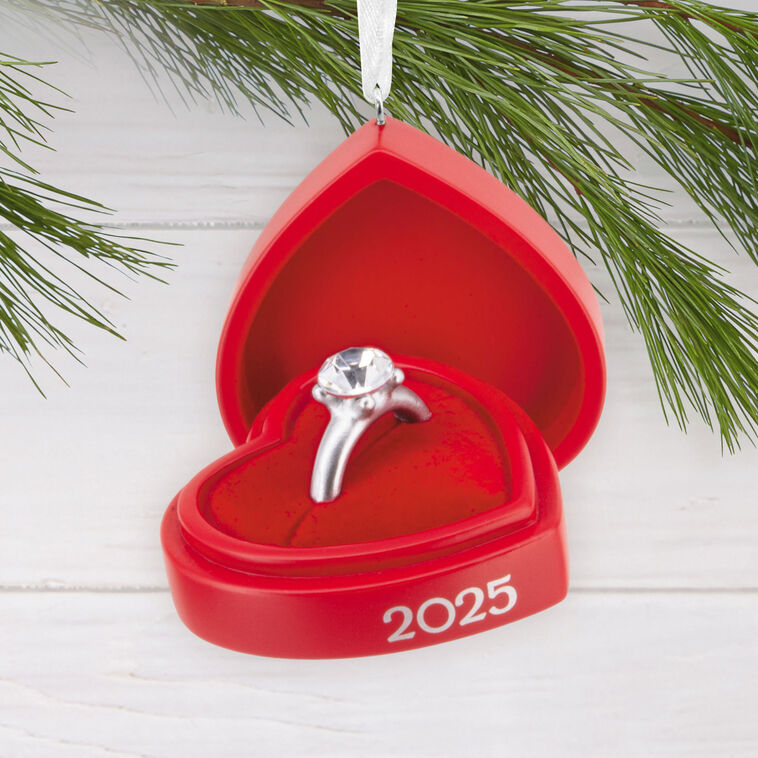  Engagement Ring In Red Box 2025 Hallmark Ornament