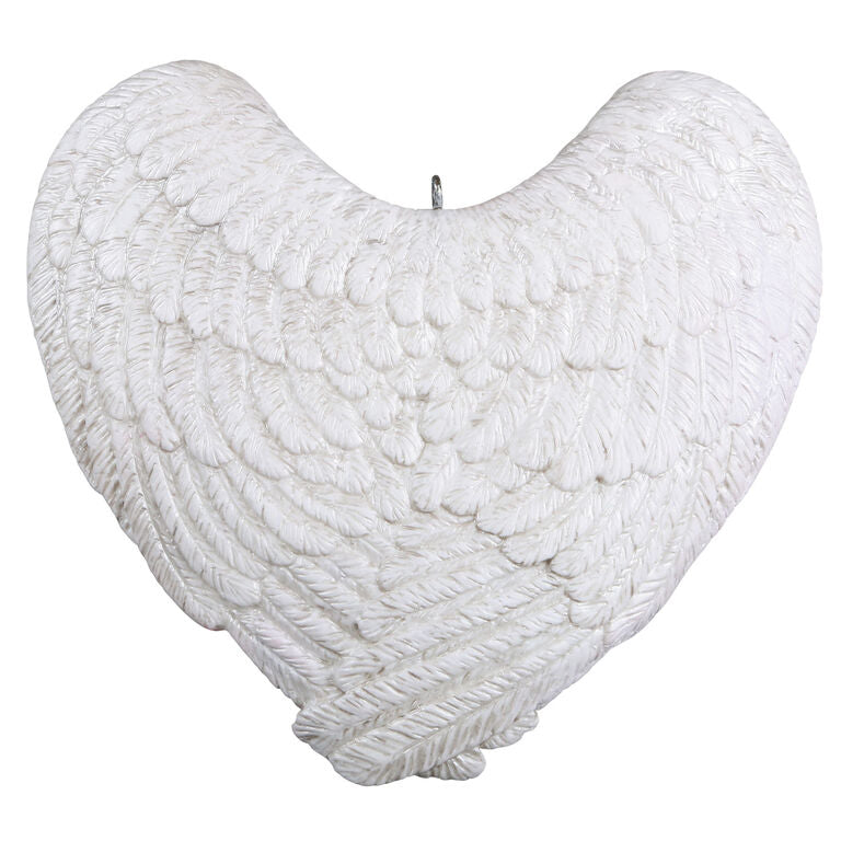 Hallmark Forever Loved Memorial Heart And Angel Wings Photo Personalized Ornament