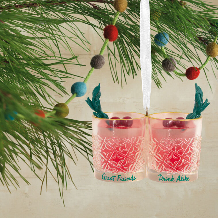  Friends Drink Alike Cocktail Glasses Hallmark Ornament