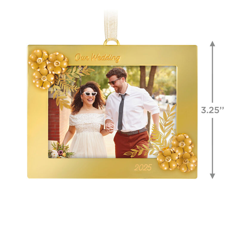 Hallmark Our Wedding 2025 Metal Personalized Ornament, Custom Photo