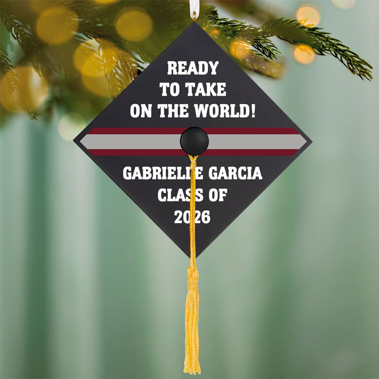 Hallmark Graduation Cap Text Personalized Ornament