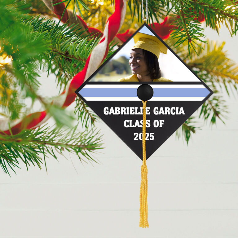 Hallmark Graduation Cap Text And Photo Personalized Ornament