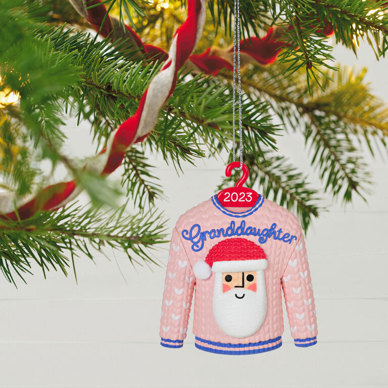Hallmark Granddaughter Christmas Sweater 2023 Ornament