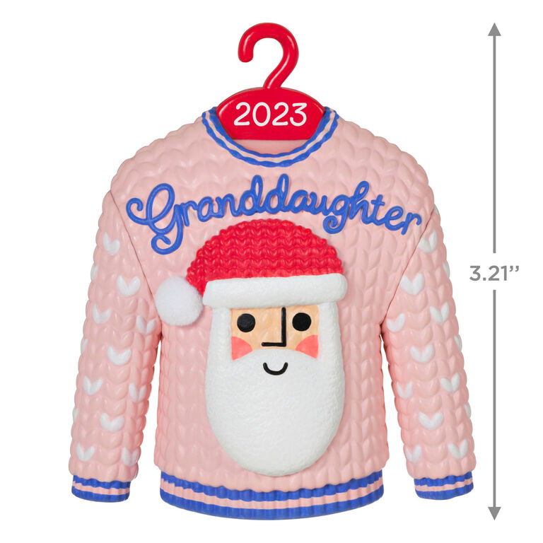 Hallmark Granddaughter Christmas Sweater 2023 Ornament